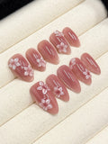 Glass Petals handmade press-on nails
