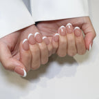 Classic French Tip handmade press-on nails