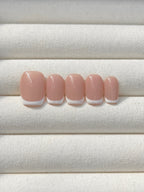 Classic French Tip handmade press-on nails