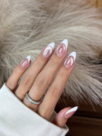 Glow French handmade press-on nails