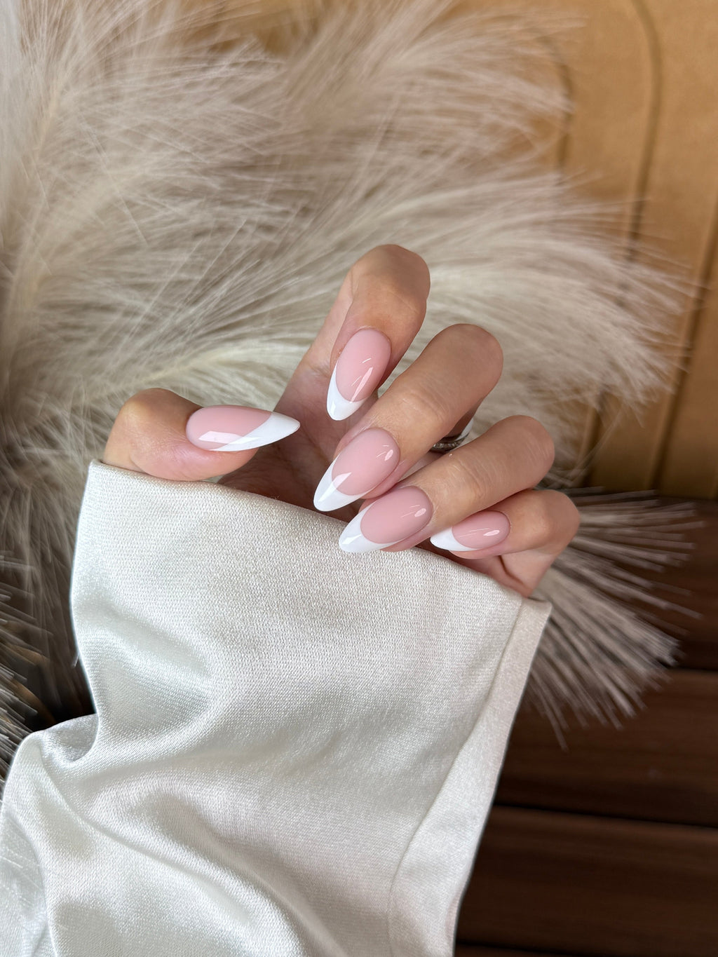 Classic French (Naked Base) handmade press-on nails