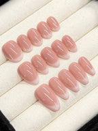 Soft French (Nude Base) handmade press-on nails