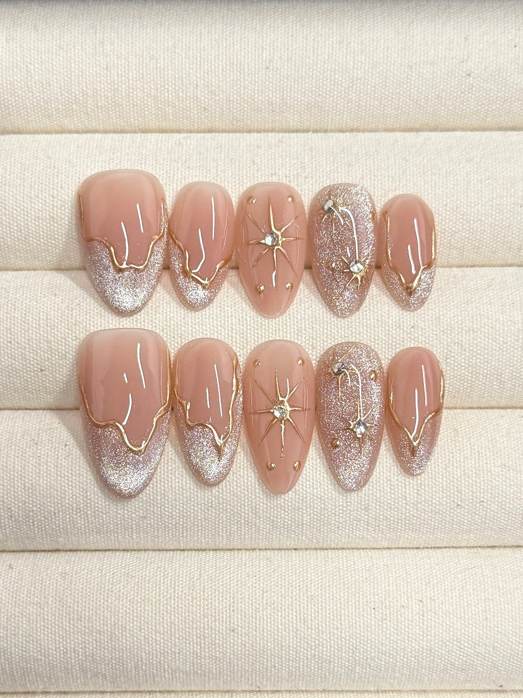 Starry Tips handmade press-on nails