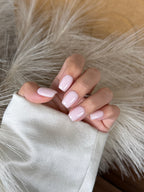 Milky Pink handmade press-on nails