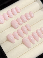 Milky Pink handmade press-on nails