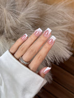 Glow French handmade press-on nails