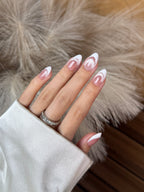 Glow French handmade press-on nails