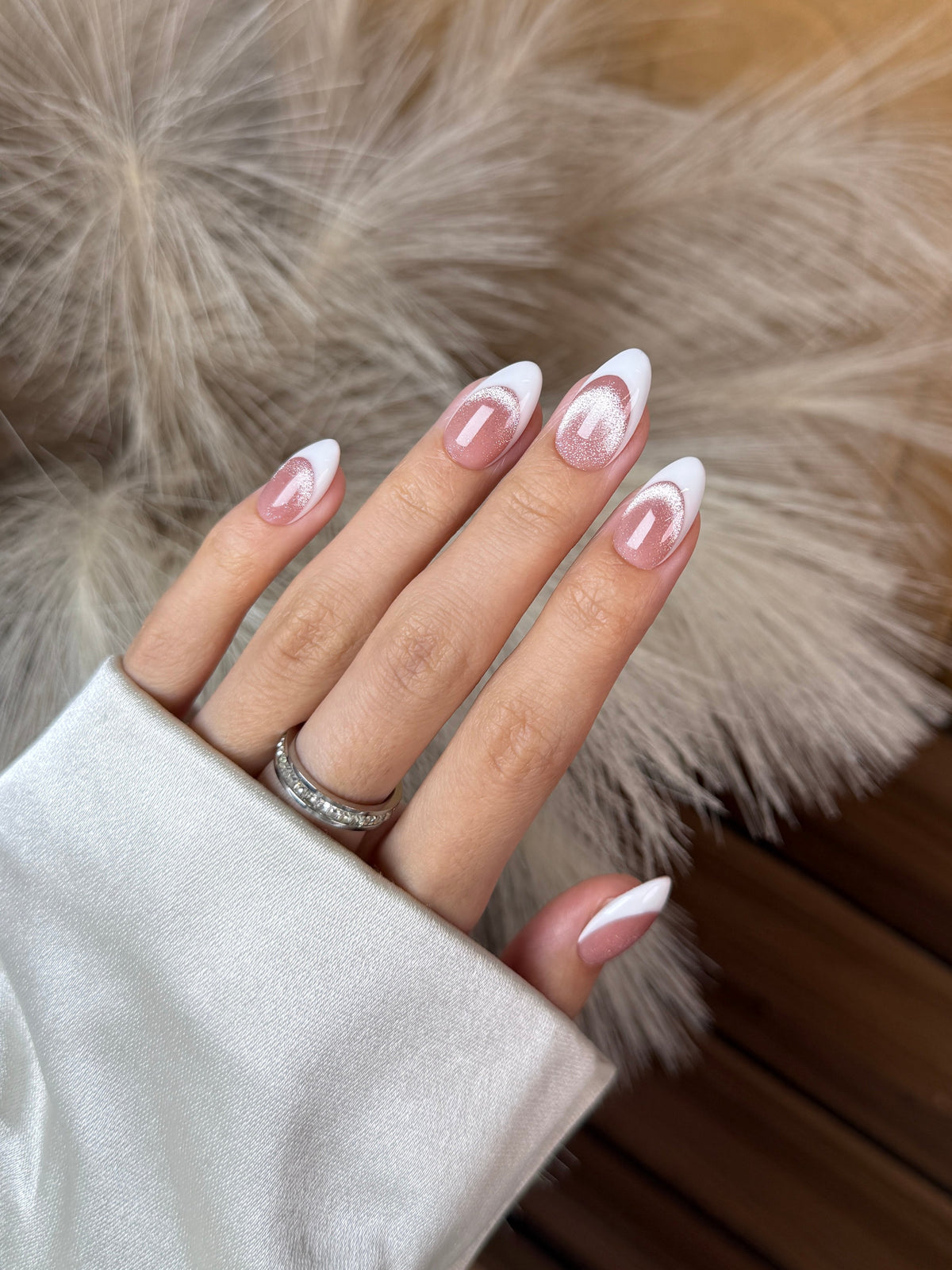 Glow French handmade press-on nails