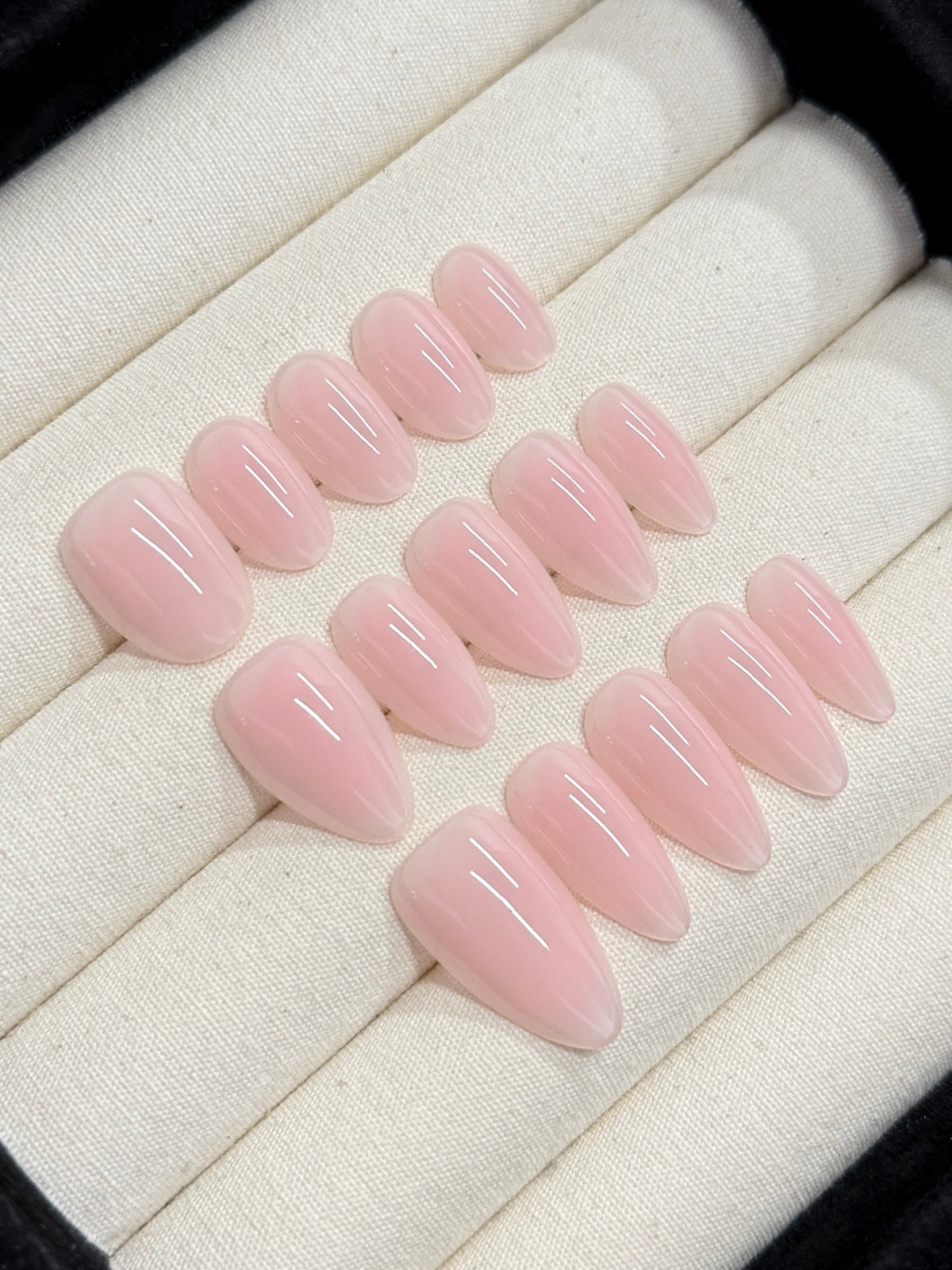 Pink Veil - BIAB handmade press-on nails
