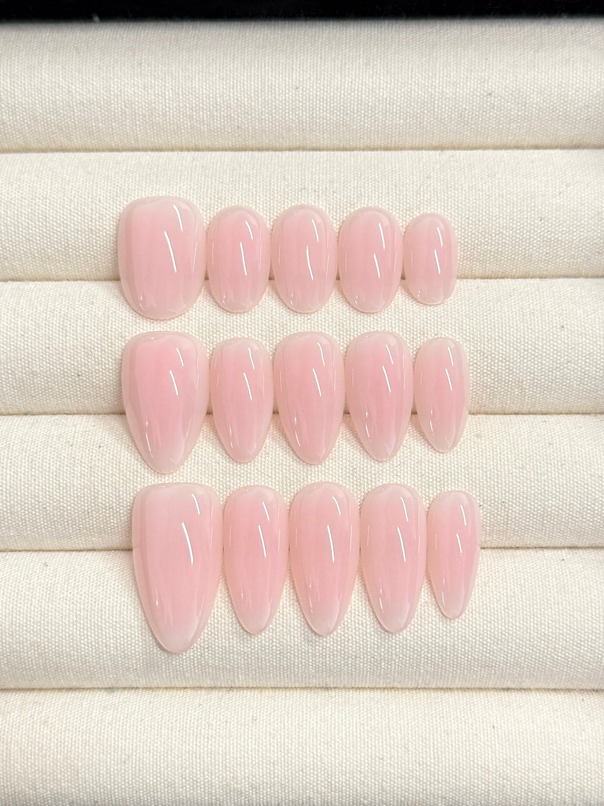 Pink Veil - BIAB handmade press-on nails