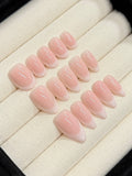 Soft French (Milky Base) handmade press-on nails