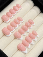 Classic French (Naked Base) handmade press-on nails