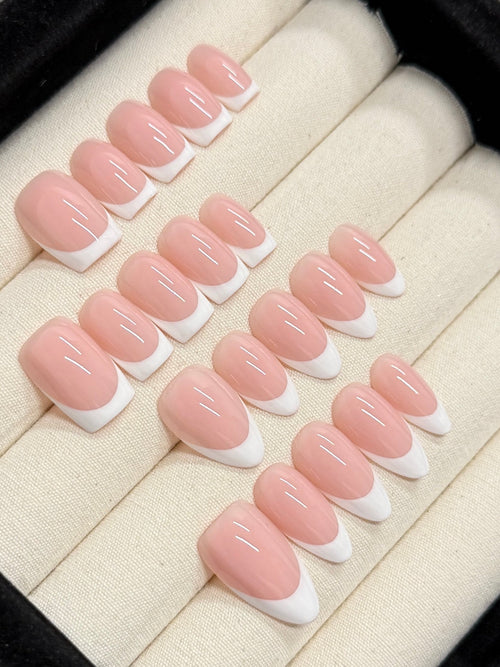 Classic French (Naked Base) handmade press-on nails